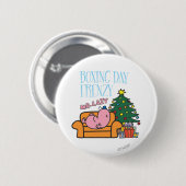 Meneer Lazy rust op een bank Ronde Button 5,7 Cm (Voorkant /achterkant)