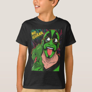 Meneer Leguaan Tong Uit Grappige Hagedis Worstelaa T-shirt
