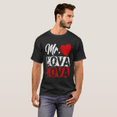 Meneer Lova Lova Grappig Romantisch Moedig Flirter T-shirt (Voorkant volledig)