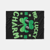 Meneer Lucky Charm Zonnebril St. Patrick's Day Jon Fleece Deken (Voorkant (Horizontaal))
