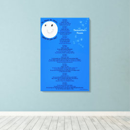 Meneer Maan Persoonlijke Naam 18" x 27" Canvas Afdruk