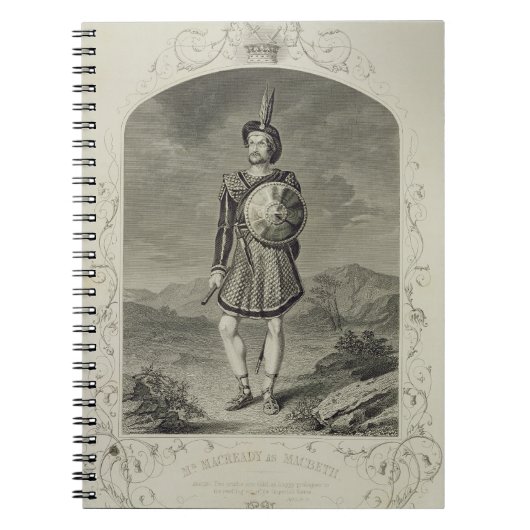 Meneer Macready als Macbeth, Akte I Scène 3, in he Notitieboek (Voorkant)