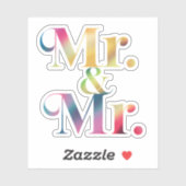 Meneer & Meneer Gay Bachelor Party Gay Huwelijk  Sticker (Vel)