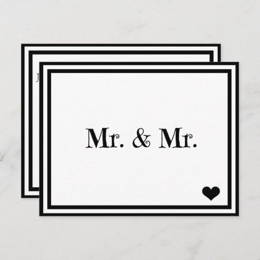 Meneer & Meneer Kaart (Voorkant / Achterkant)