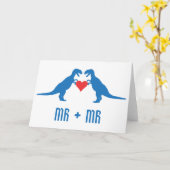 Meneer+Meneer- Liefde is Liefde Dinosauriërs Kaart (Gele Bloem)