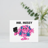 Meneer Messy met een kwast Briefkaart (Staand voorkant)