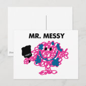 Meneer Messy met een kwast Briefkaart (Voorkant / Achterkant)