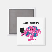 Meneer Messy met een kwast Magneet (Voorkant / Achterkant)