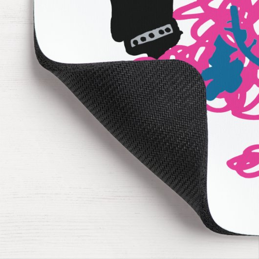 Meneer Messy met een kwast Muismat (Hoek)