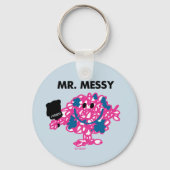 Meneer Messy met een kwast Sleutelhanger (Voorkant)