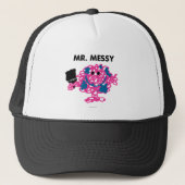Meneer Messy met een kwast Trucker Pet (Voorkant)