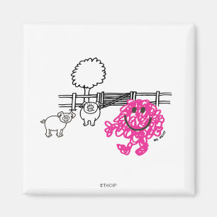 Meneer Messy & twee varkens Magneet