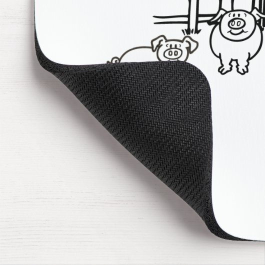 Meneer Messy & twee varkens Muismat (Hoek)