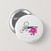 Meneer Messy & twee varkens Ronde Button 5,7 Cm (Voorkant /achterkant)