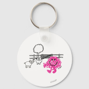 Meneer Messy & twee varkens Sleutelhanger