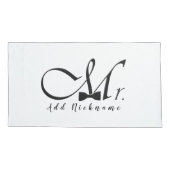 Meneer met Bow-Stropdas Kussensloop (Achterkant)