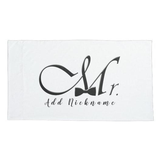 Meneer met Bow-Stropdas Kussensloop (Achterkant)