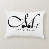 Meneer met de vlinderdas accent kussen (Achterkant)