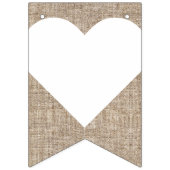 Meneer & Mevrouw Burlap Bruiloft Bruidsuitnodiging Vlaggetjes (Eerste vlag)
