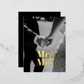 Meneer & Mevrouw Card Folie Feestdagen Briefkaart (Voorkant / Achterkant)