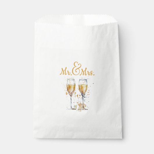 Meneer & Mevrouw Champagne Viering Bedankzakje (Voorkant)