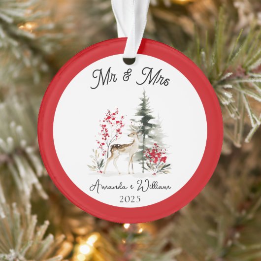 Meneer mevrouw Eerste kerst Housewarming meneer en Ornament (Boom)