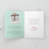 Meneer & Mevrouw Eerste kerstmis maretak foto brui Feestdagen Kaart (Binnen)