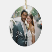 Meneer & mevrouw! Elegant, eenvoudig, foto Keramisch Ornament (Rechts)