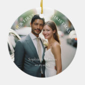 Meneer & mevrouw! Elegant, eenvoudig, foto Keramisch Ornament (Achterkant)