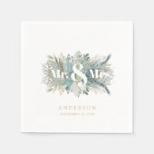 "Meneer & mevrouw" elegante bladservet Servet (Voorkant)