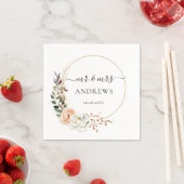 " Meneer & mevrouw! "Elegante Eucalyptus, Boho, Bl Servet (Insitu)