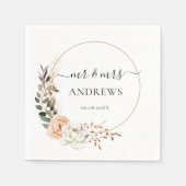 " Meneer & mevrouw! "Elegante Eucalyptus, Boho, Bl Servet (Voorkant)