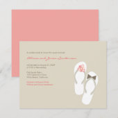 Meneer & Mevrouw Flip Flops Strand Bruiloftsrecept Kaart (Voorkant / Achterkant)