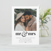 Meneer & mevrouw Holiday Heart Foto Feestdagenkaart (Staand voorkant)