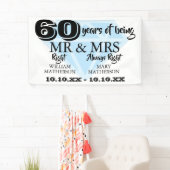 Meneer Mevrouw Juist Plezier Diamant 60ste Huwelij Spandoek (Insitu)
