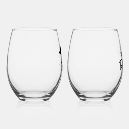 Meneer & Mevrouw Juiste Snor Rode Lippen Trouwen Wijnglas Zonder Voet (Rechts)