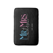 Meneer & Mevrouw Pasgetrouwd Paar Huwelijksjubileu Badmat (Voorkant Verticaal)