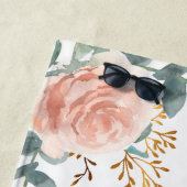 Meneer mevrouw pasgetrouwden roos gouden bloemen g strandlaken (In situ)