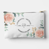 Meneer mevrouw pasgetrouwden roos gouden bloemengr etui (Achterkant)