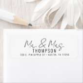 Meneer Mevrouw Retouradres Label Modern Chic (Insitu)