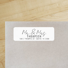 Meneer Mevrouw Retouradres Label Modern Chic