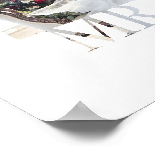 Meneer & Mevrouw romantisch liefdeskoppel foto bru Poster (Hoek)