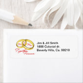 Meneer & mevrouw samen voor altijd trouwringen etiket (Insitu)