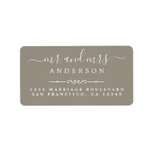 Meneer Mevrouw Script Grijs Trouw Retouradres