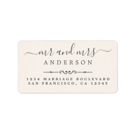 Meneer Mevrouw Script Ivory Trouw Retouradres Etiket