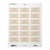 Meneer Mevrouw Script Ivory Trouw Retouradres Etiket (Full Sheet)