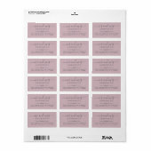 Meneer Mevrouw Script Pastel Paars Huwelijk Retour Etiket (Full Sheet)