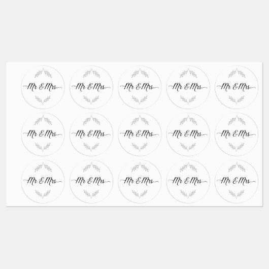Meneer & Mevrouw Stickers (Vel)