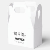 Meneer & Mevrouw voeg familienaam datum jaar huwel Bedankdoosjes (Geopend)