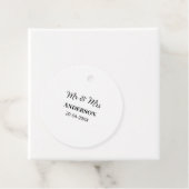 Meneer & Mevrouw voeg familienaam datum jaar huwel Bedankjes Labels (In situ)